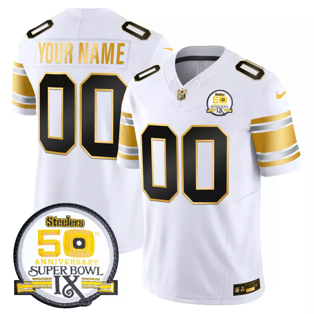 white gold women pittsburgh steelers dmr patch gold vapor limited custom jersey all stitched