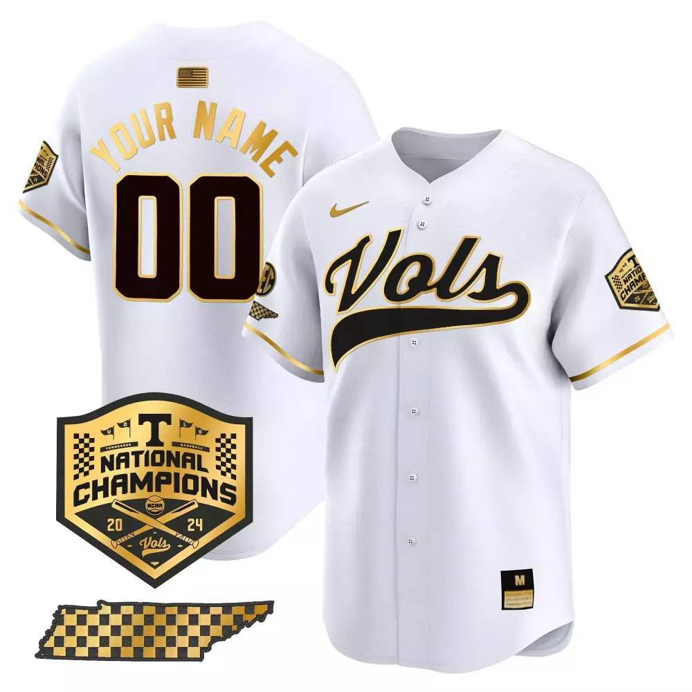 white gold women tennessee volunteers 2024 tournament champions vapor premier limited custom jersey all stitched