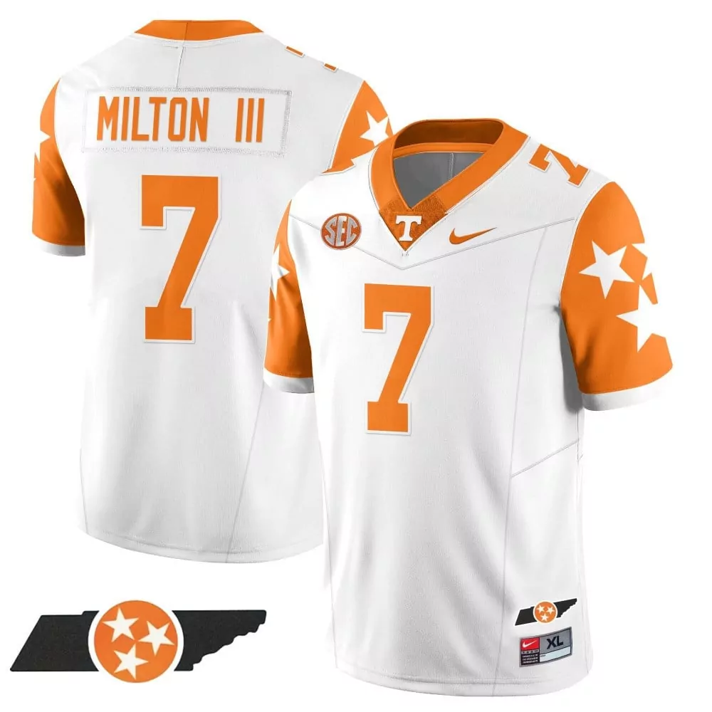 white gold youth tennessee volunteers checkerboard 2024 champions vapor premier limited custom jersey all stitched