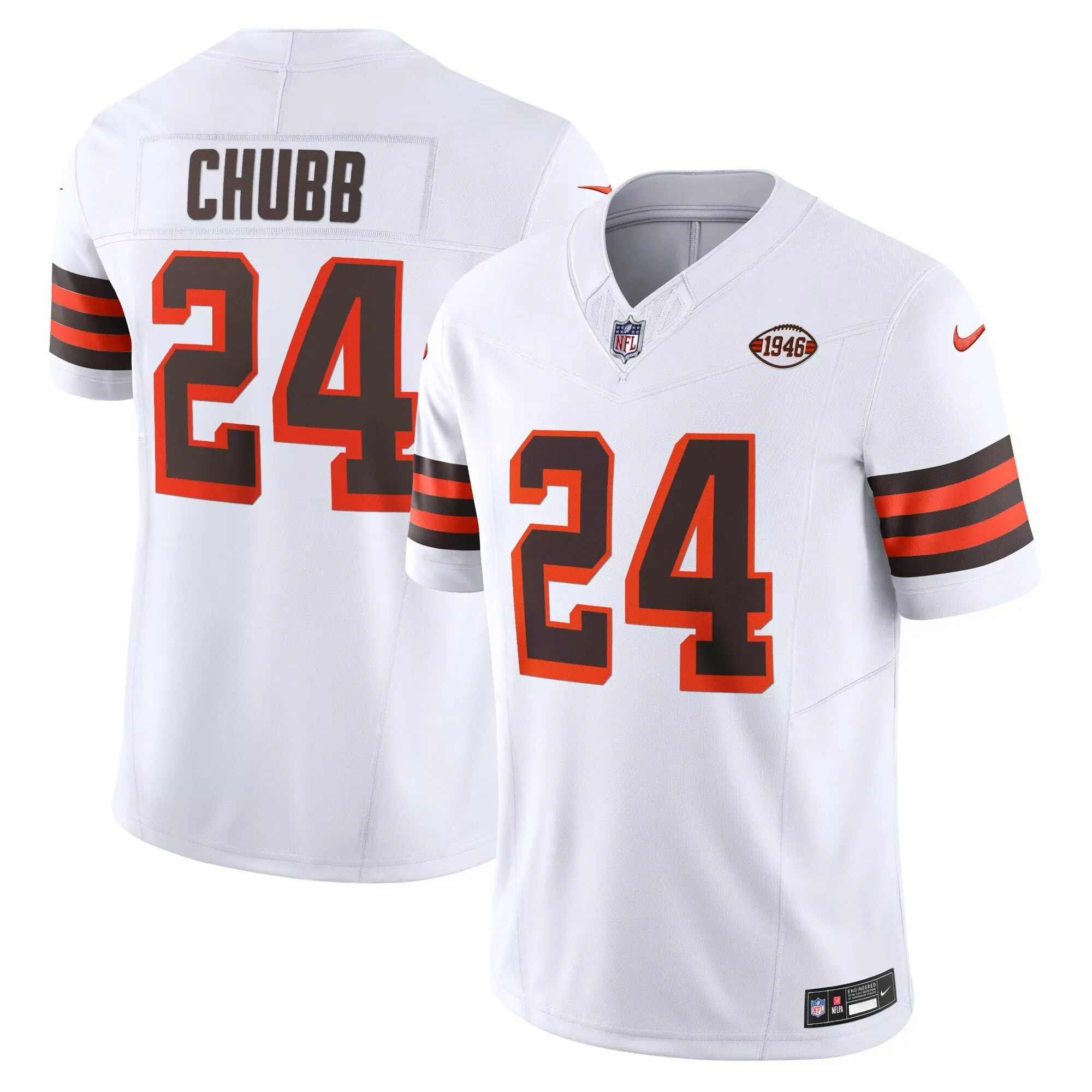 white gold youth cleveland browns 32 jim brown memorial home patch gold custom jersey all stitched