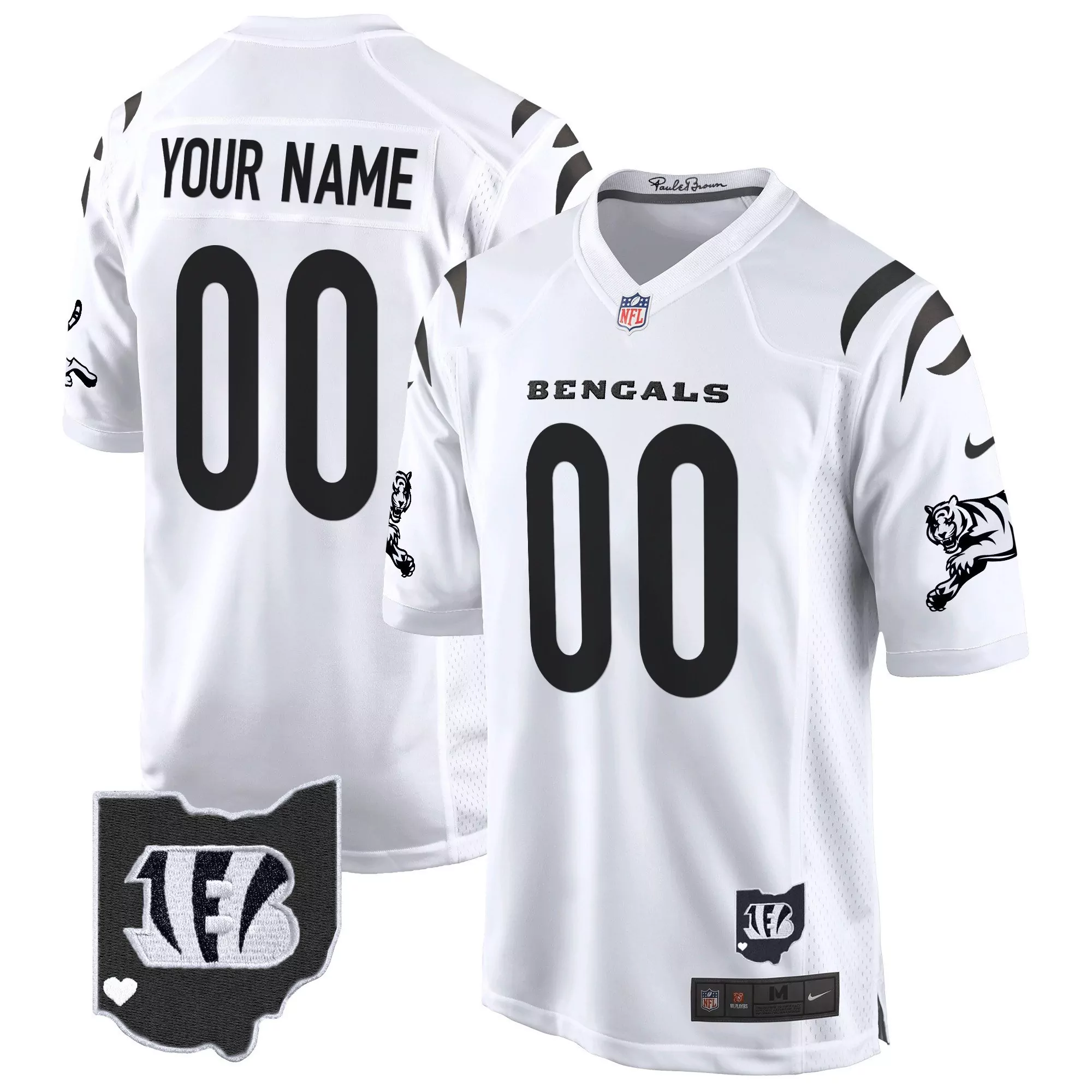 white limited women cincinnati bengals 2024 vapor limited custom jersey all stitched