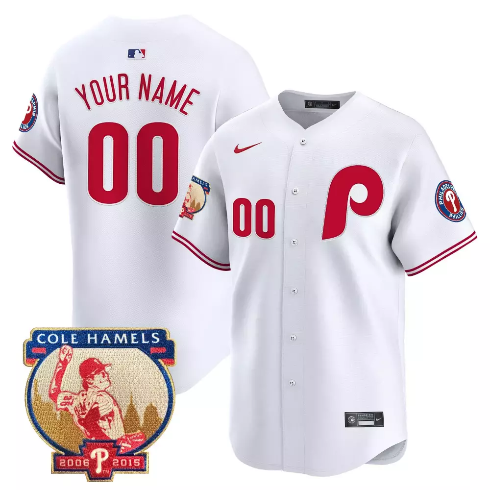 white limited youth philadelphia phillies 2024 fourth of july vapor premier limited custom jersey v4 all stitched