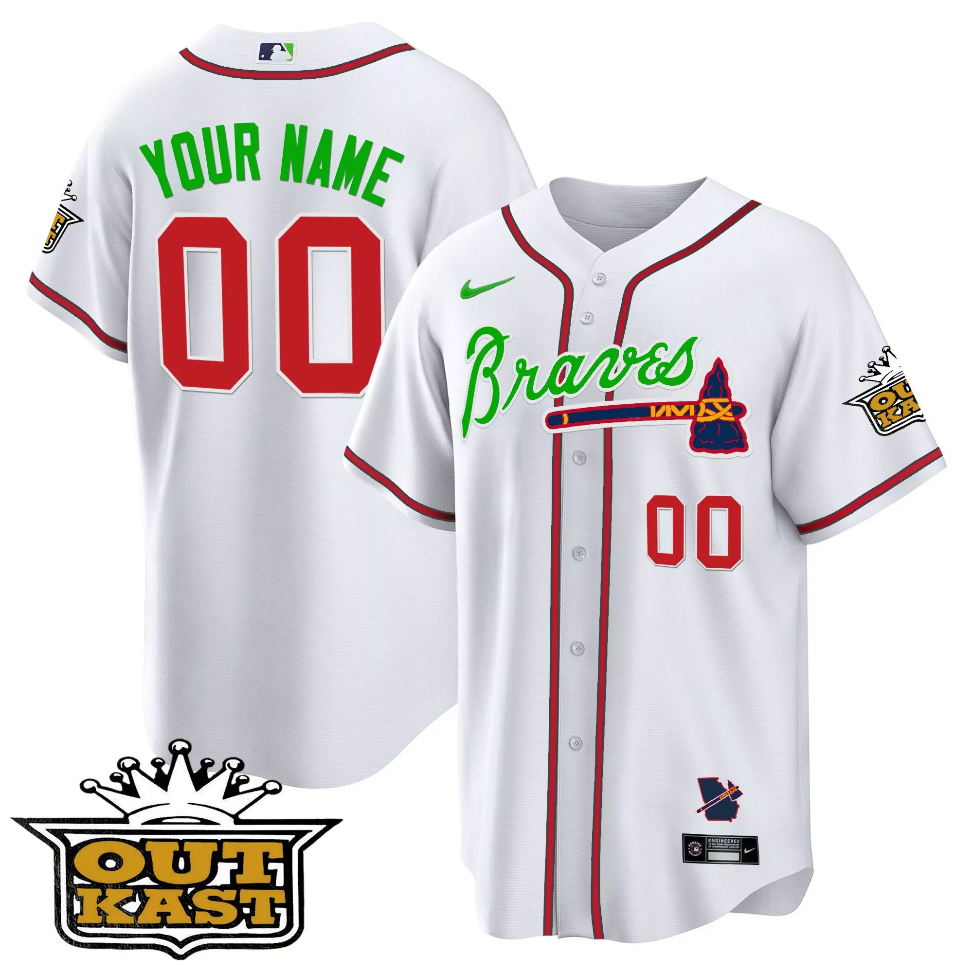 white men atlanta braves outkast cool base custom jersey v2 all stitched