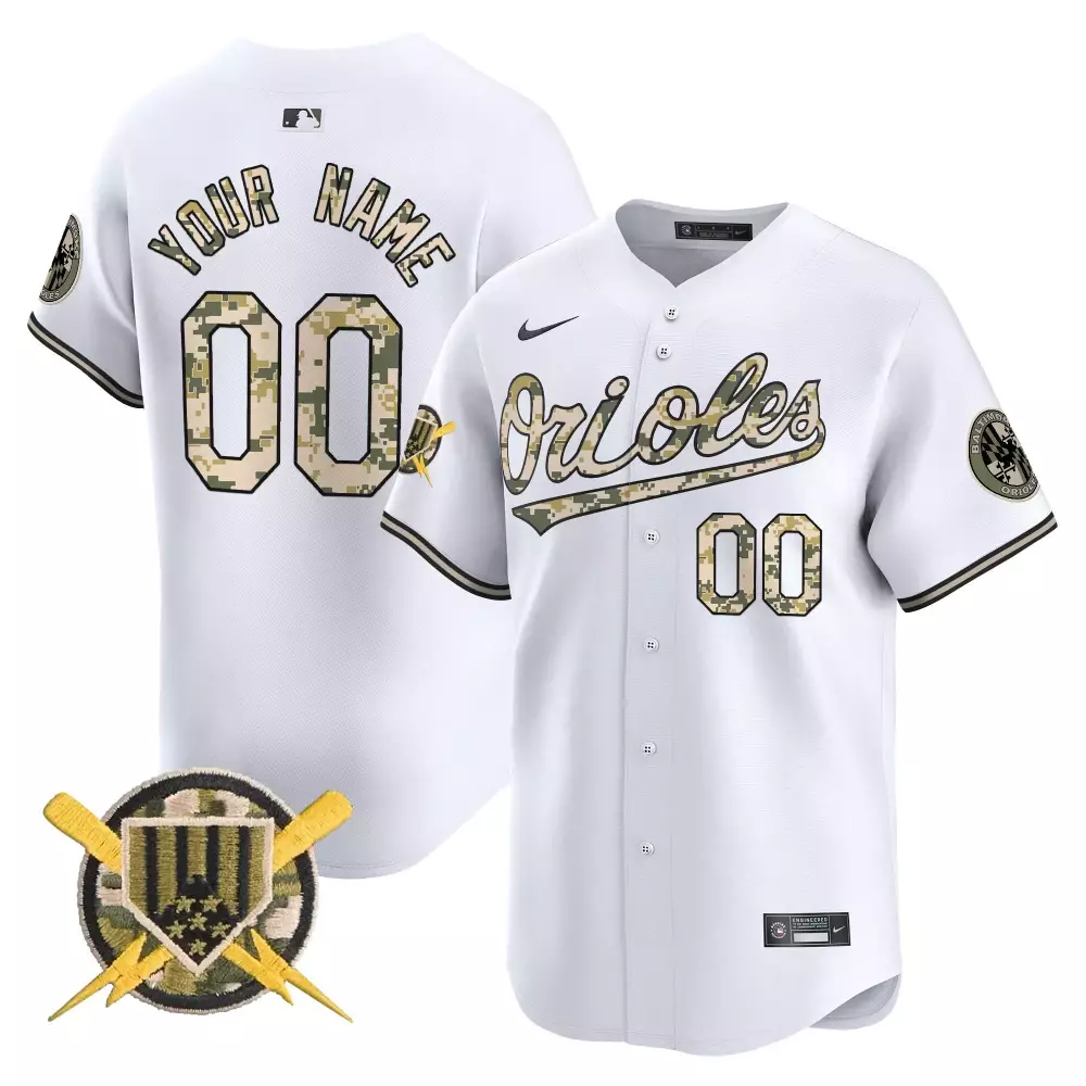 white men baltimore orioles armed forces day vapor premier limited custom jersey all stitched