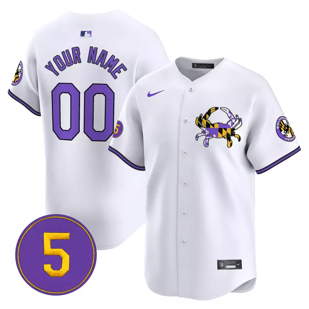 white men baltimore orioles purple vapor premier limited custom jersey all stitched