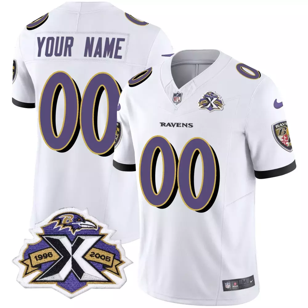 white gold youth baltimore ravens vapor gold custom name and number all stitched