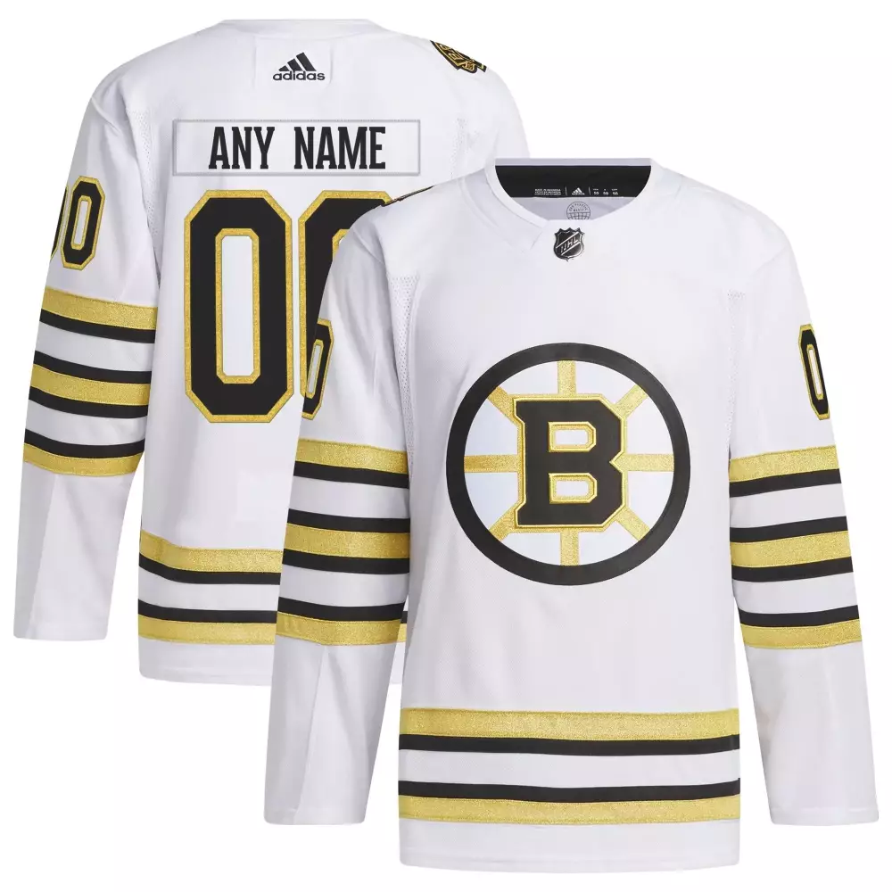 white men boston bruins 100th anniversary primegreen custom jersey all stitched
