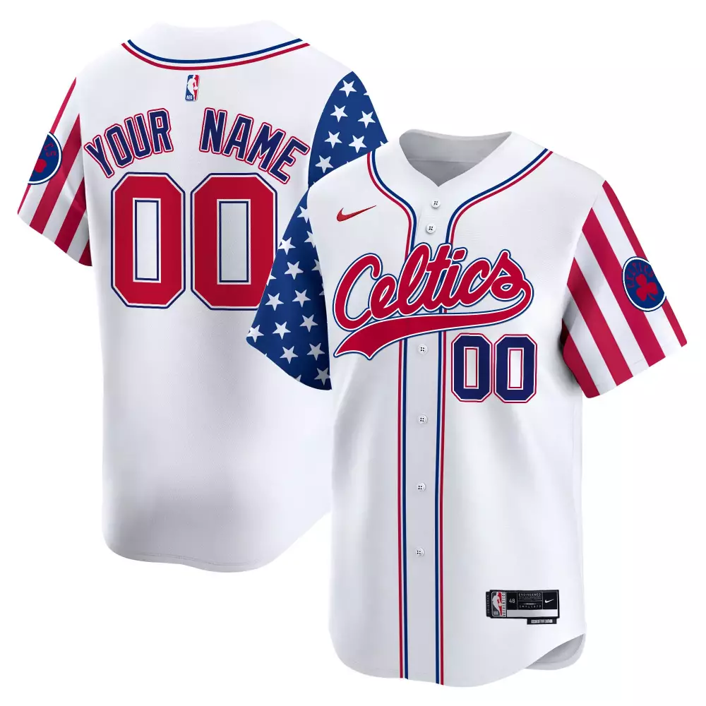 white men boston celtics 2024 independence day vapor premier limited custom jersey all stitched