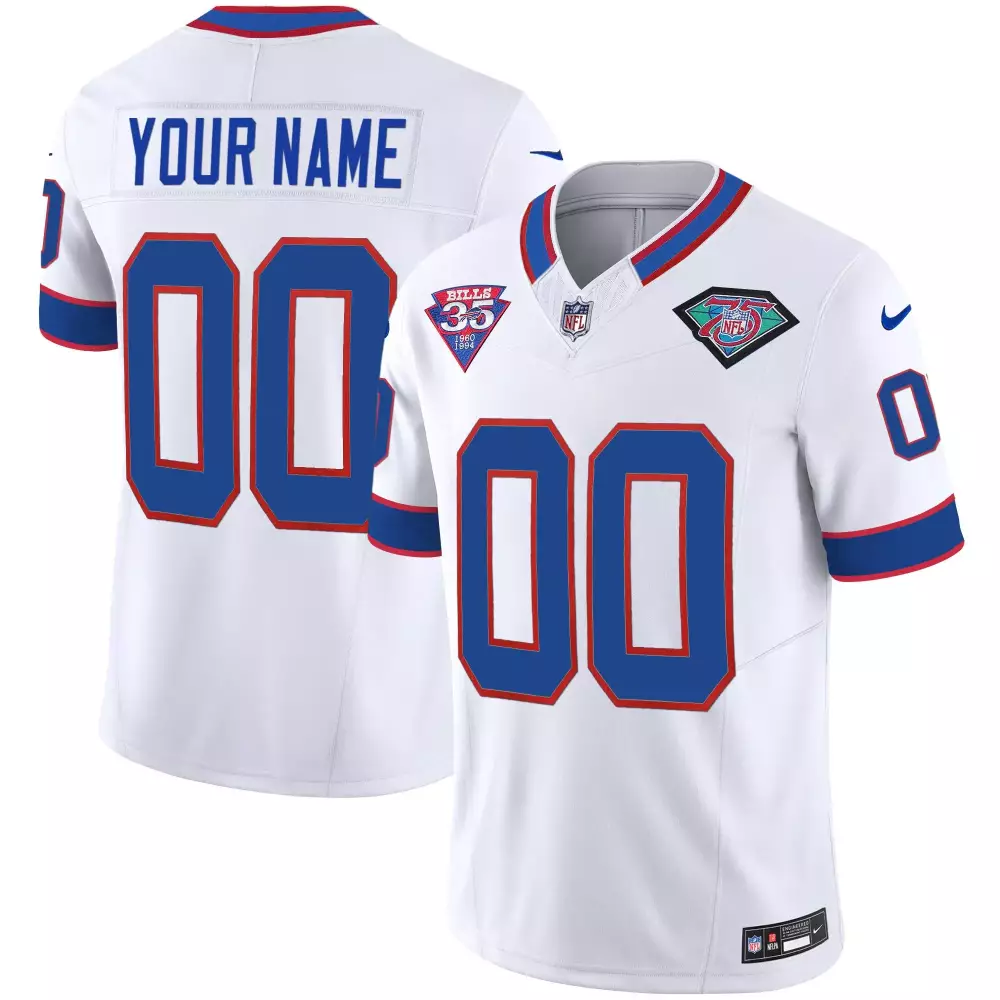 white gold youth buffalo bills gold and split custom name and number all stitched