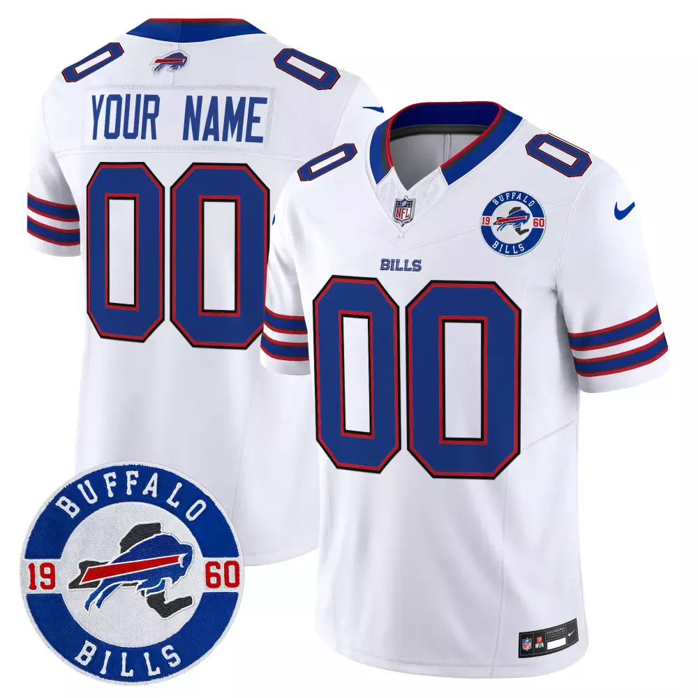 white men buffalo bills 2024 vapor limited custom jersey est 1960 patch all stitched