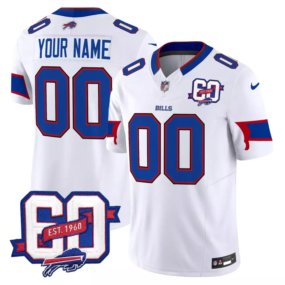 white men buffalo bills 2024 vapor limited custom jersey est 1960 patch all stitched