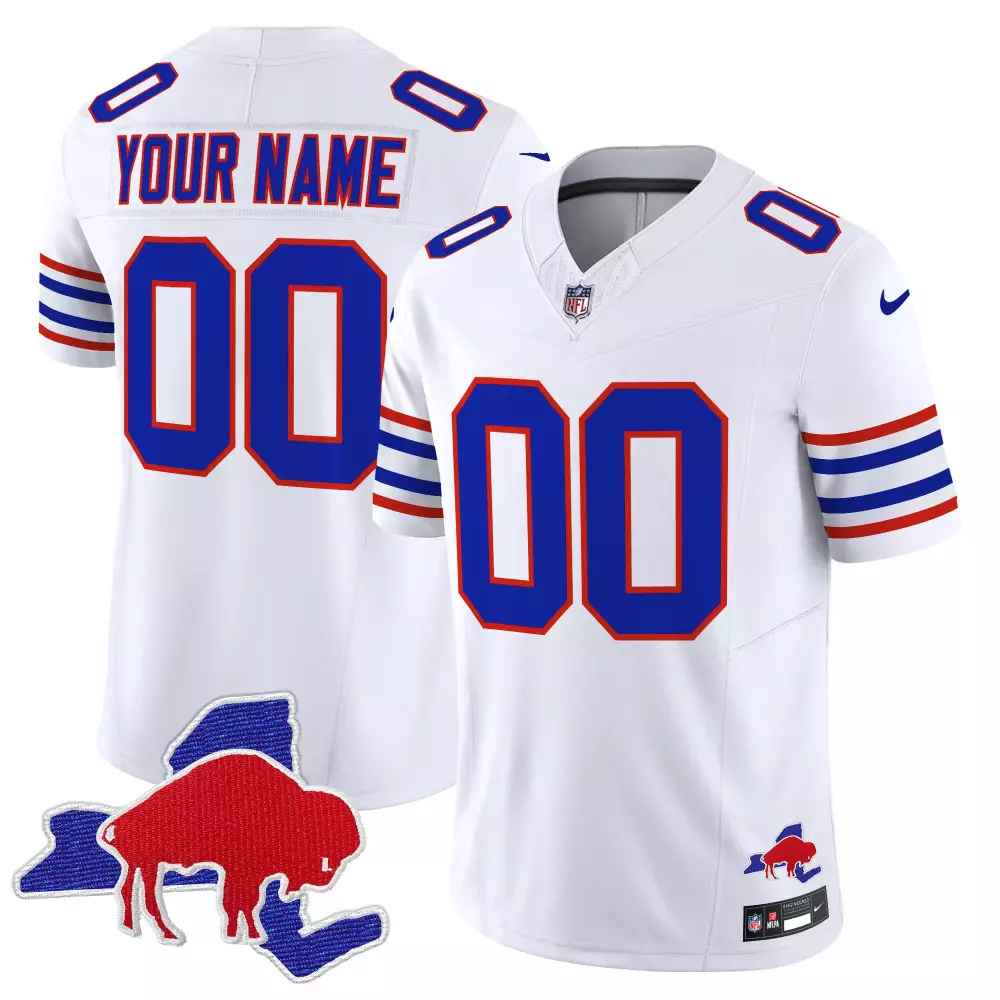 white men buffalo bills throwback 2024 vapor limited custom jersey all stitched