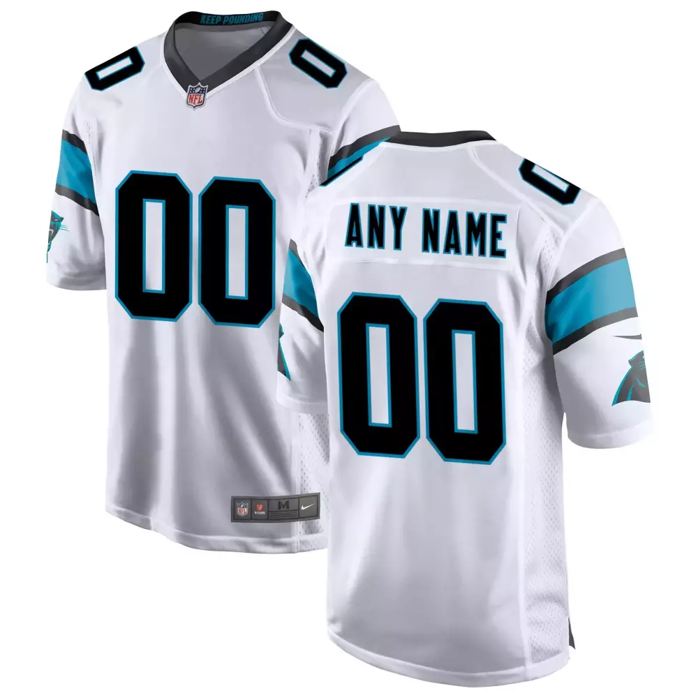 white gold youth carolina panthers white gold black gold custom name and number jersey all stitched