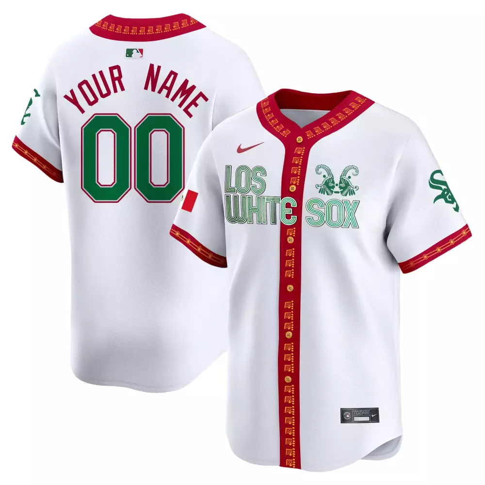 white gold youth chicago white sox 2024 spring training patch vapor premier limited custom jersey all stitched