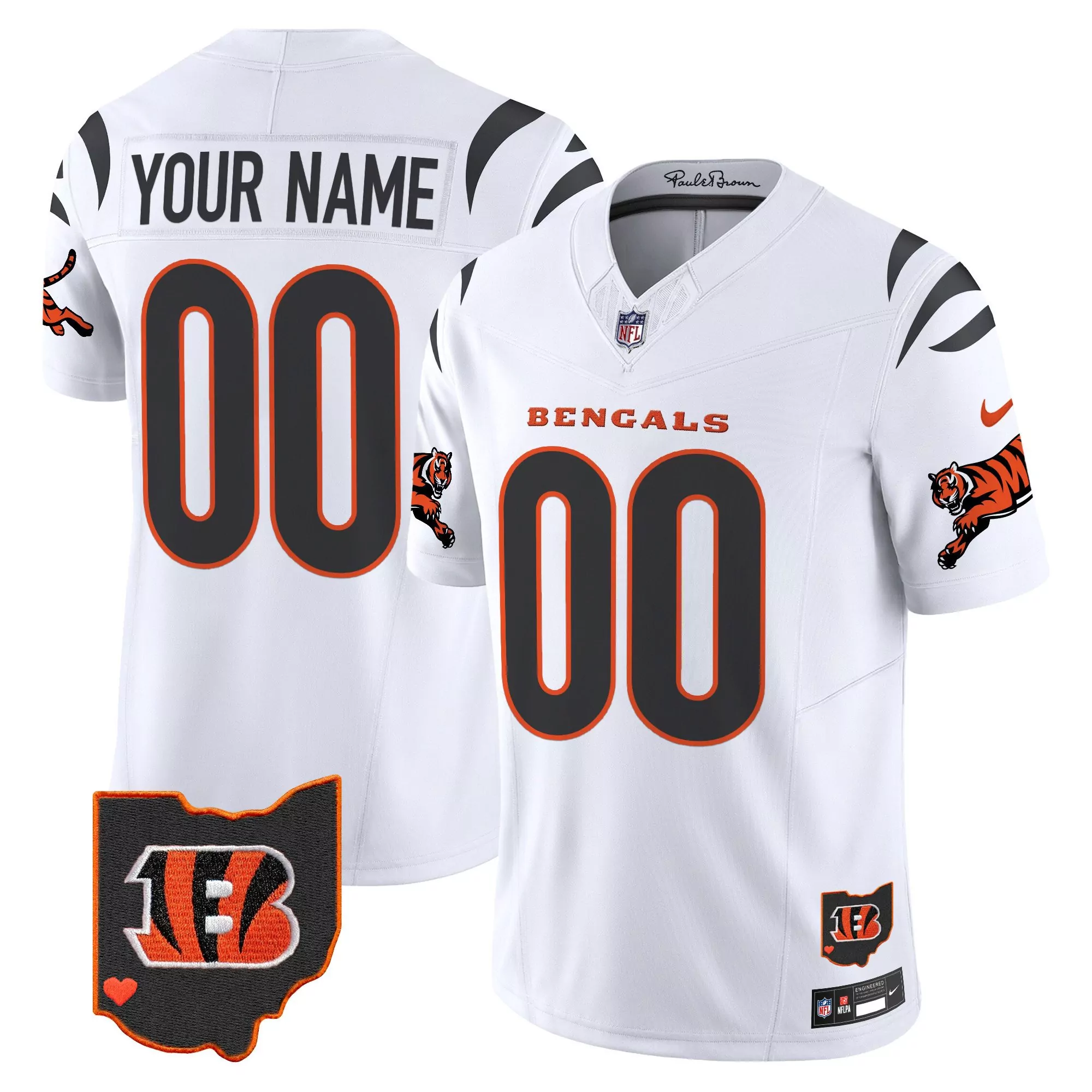 white men cincinnati bengals 2024 vapor limited custom jersey all stitched