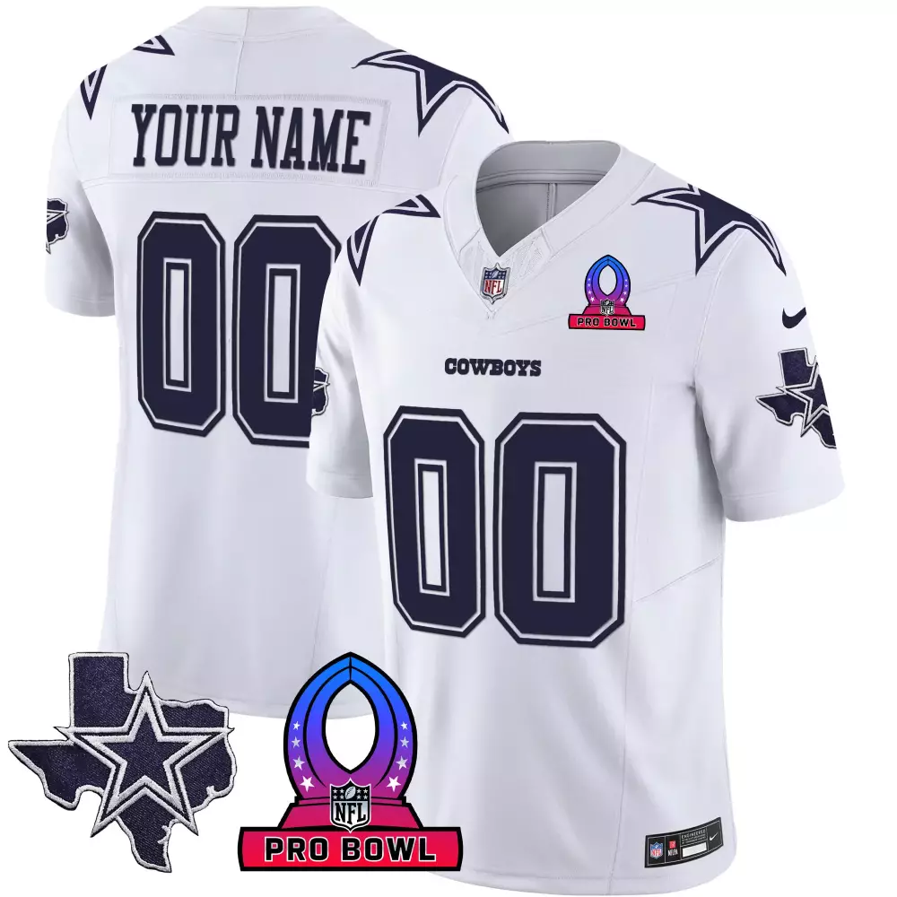 white men dallas cowboys 2024 pro bowl patch vapor jersey all stitched