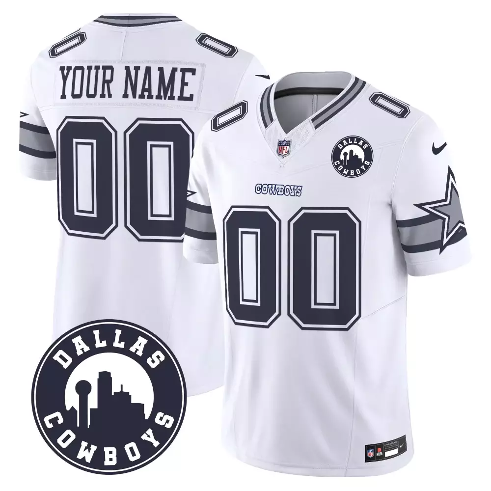 Dallas Cowboys Dallas City Patch Vapor Limited Jersey | Custom Design | Men's Stitched Fan Gear | For Men, Women & Youth