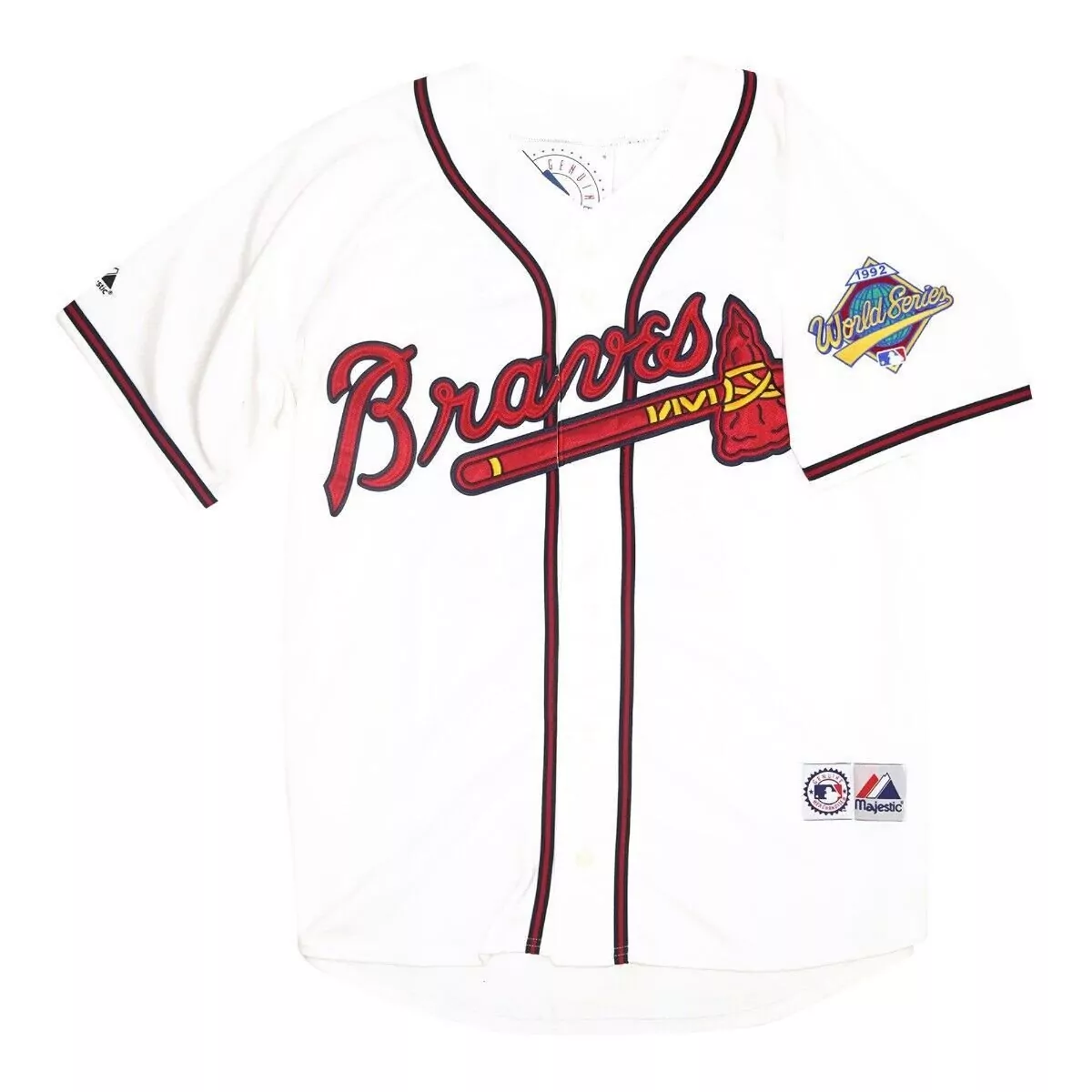 white men deion sanders atlanta braves 1992 world series jersey all stitched