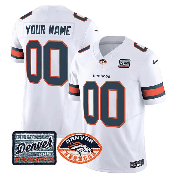 white men denver broncos 3time champions patch vapor limited custom jersey all stitched