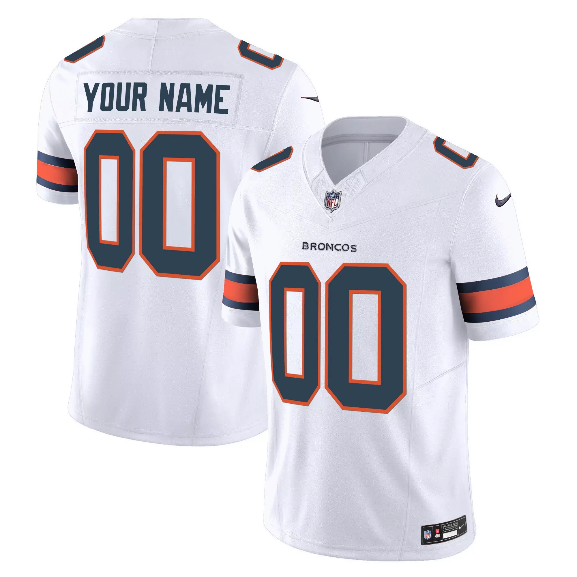 white men denver broncos throwback vapor limited custom jersey v2 all stitched