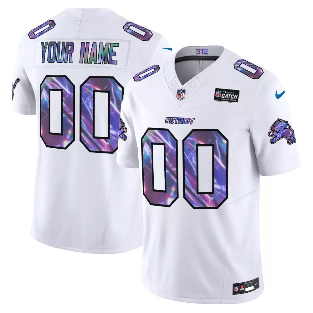 white men detroit lions 2024 90th john madden patch vapor limited custom jersey v2 all stitched
