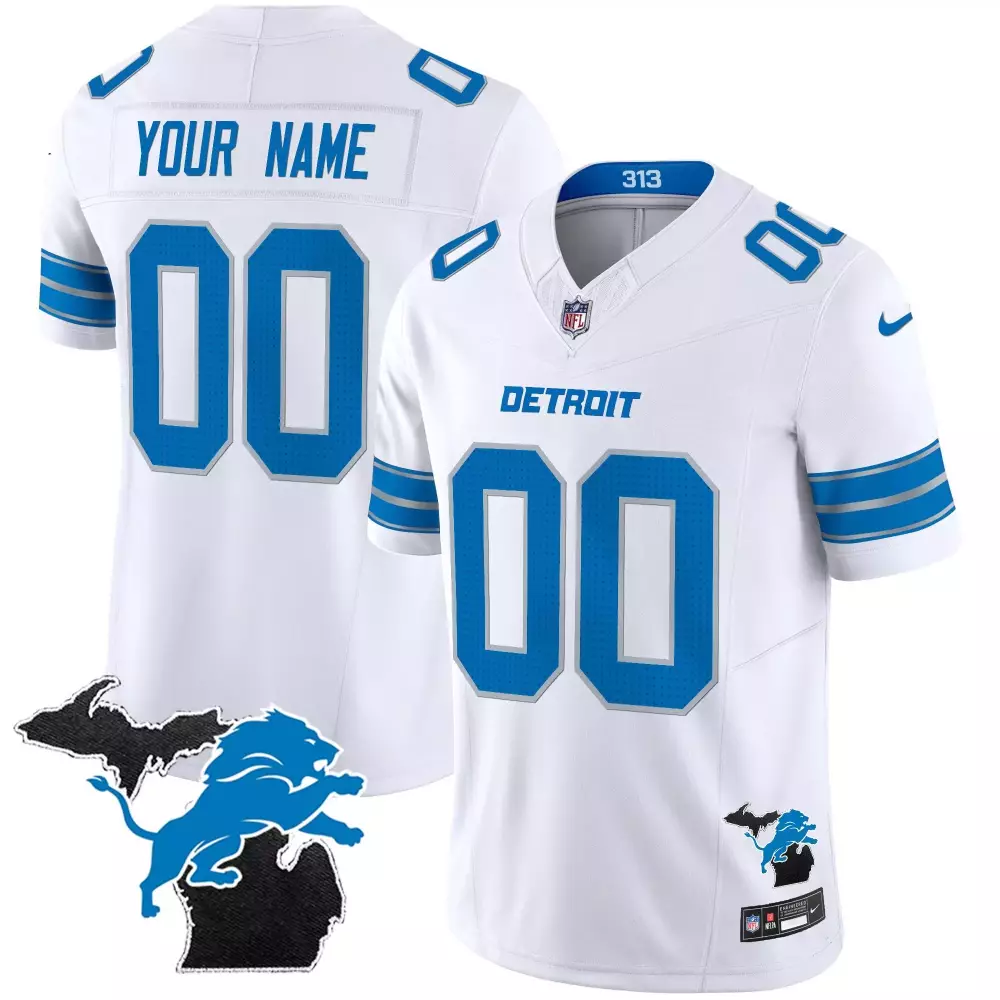 white men detroit lions 2024 90th john madden patch vapor limited custom jersey v2 all stitched