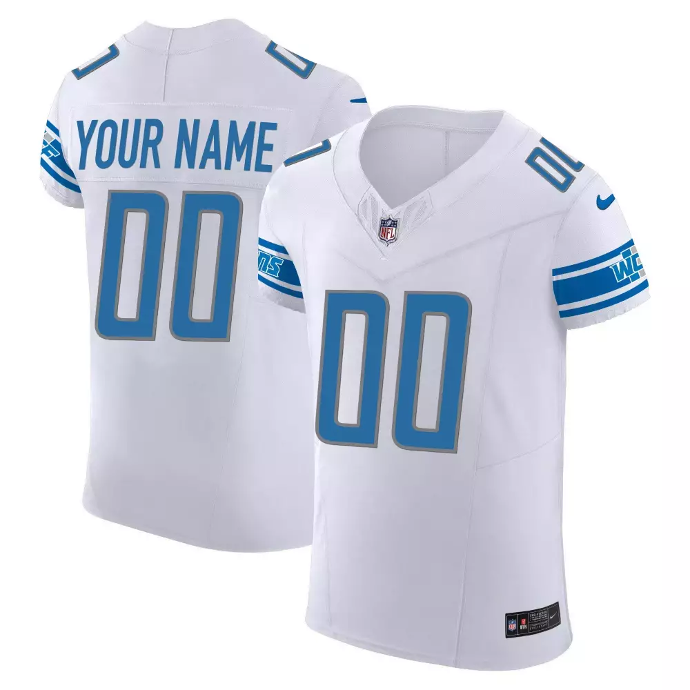 white men detroit lions 90th year patch custom jersey all stitched