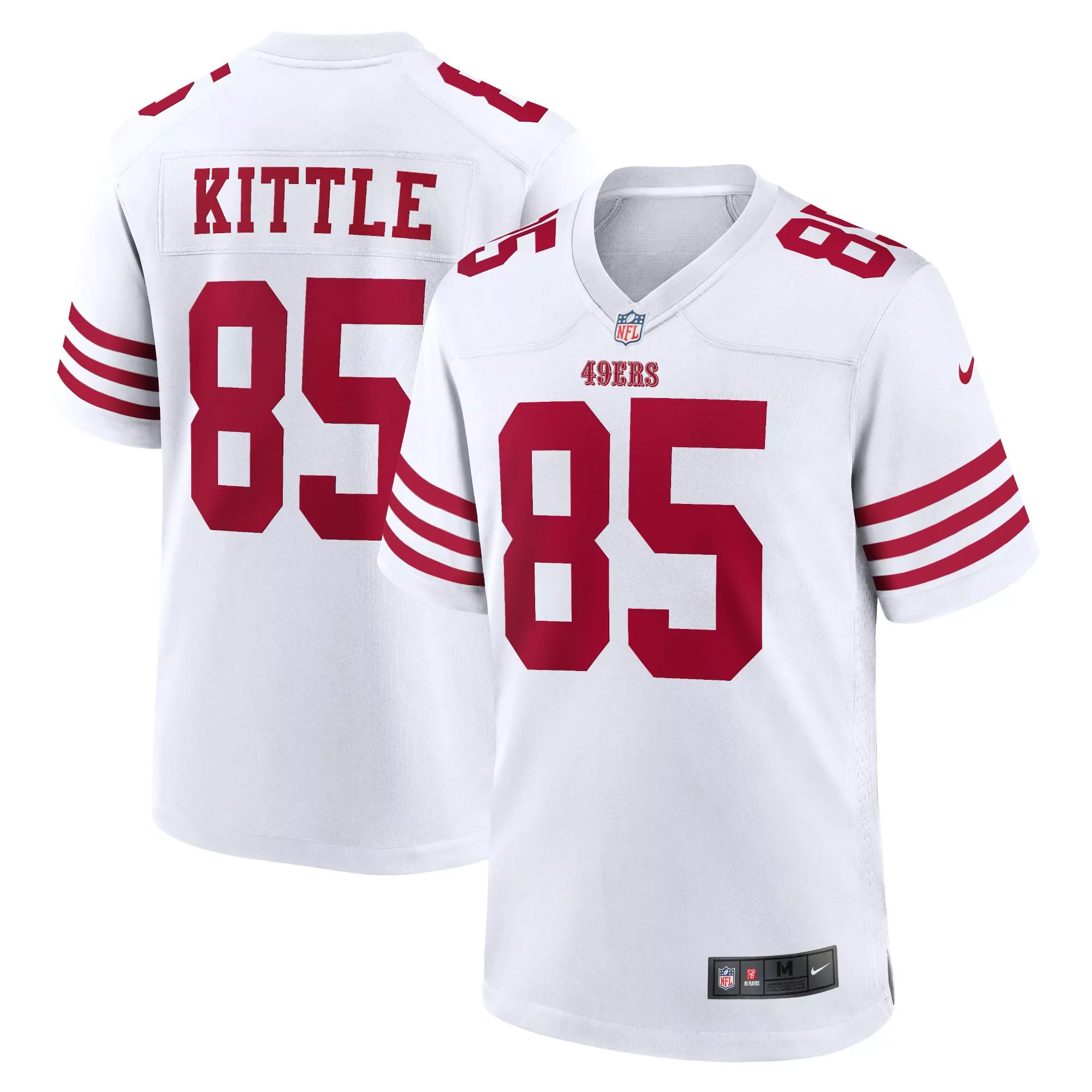 white men george kittle san francisco 49ers game jersey