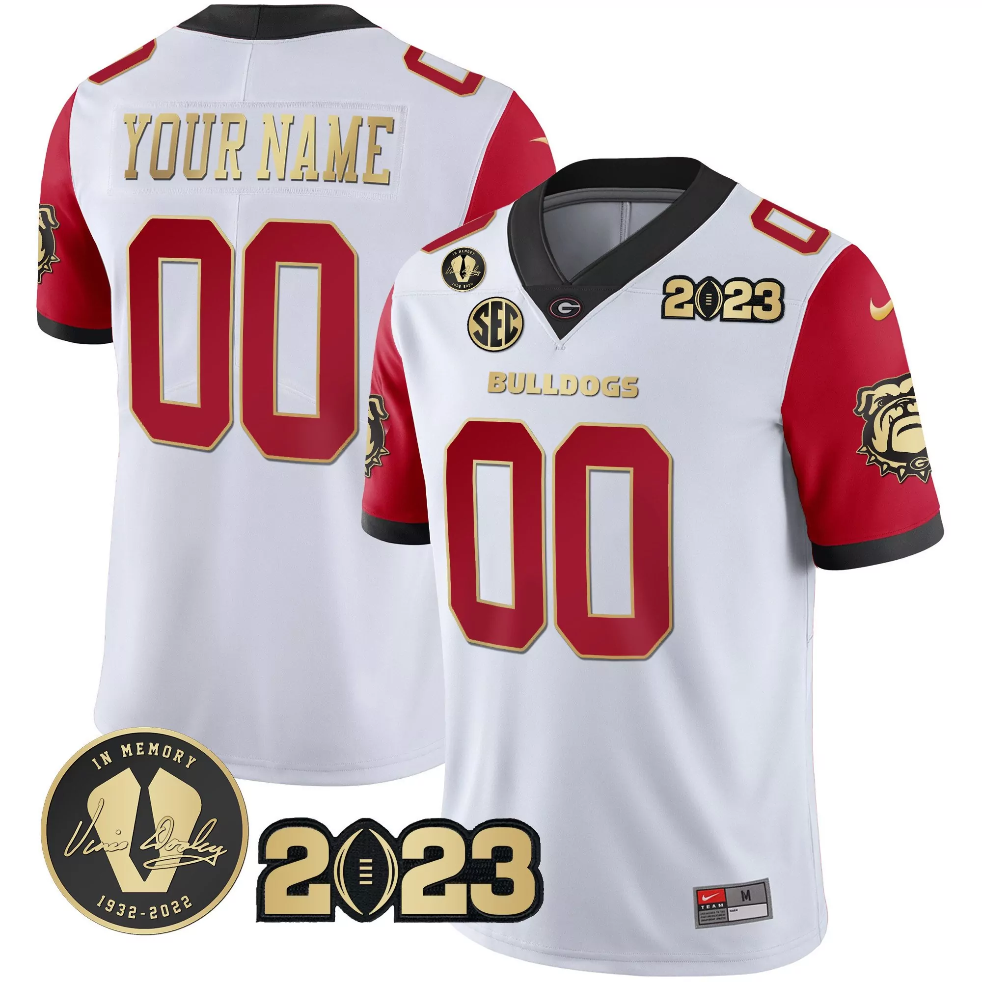 white men georgia bulldogs 2023 alternate vapor limited custom jersey all stitched