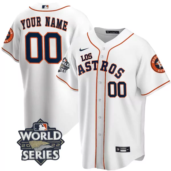 Houston Astros Hispanic Heritage World Series Patch Custom Jersey | All Stitched White Design | Gift Idea for Men, Women & Youth