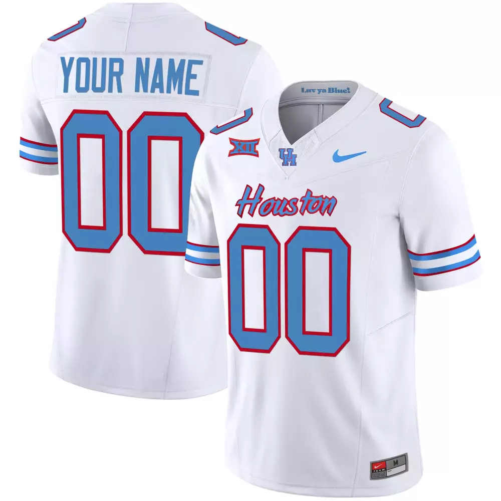 white men houston cougars 2023 oilers inspired vapor custom jersey v2 all stitched