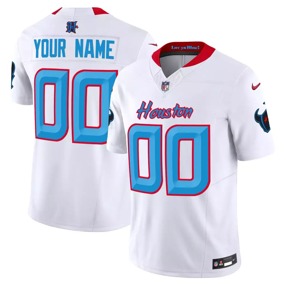 white men houston texans 2024 vapor limited custom jersey v2 all stitched