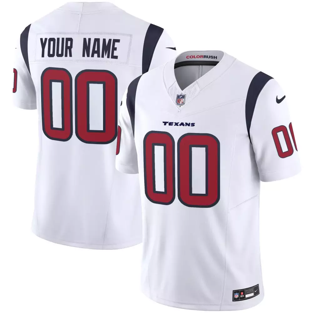 white men houston texans 2024 vapor limited custom jersey v2 all stitched