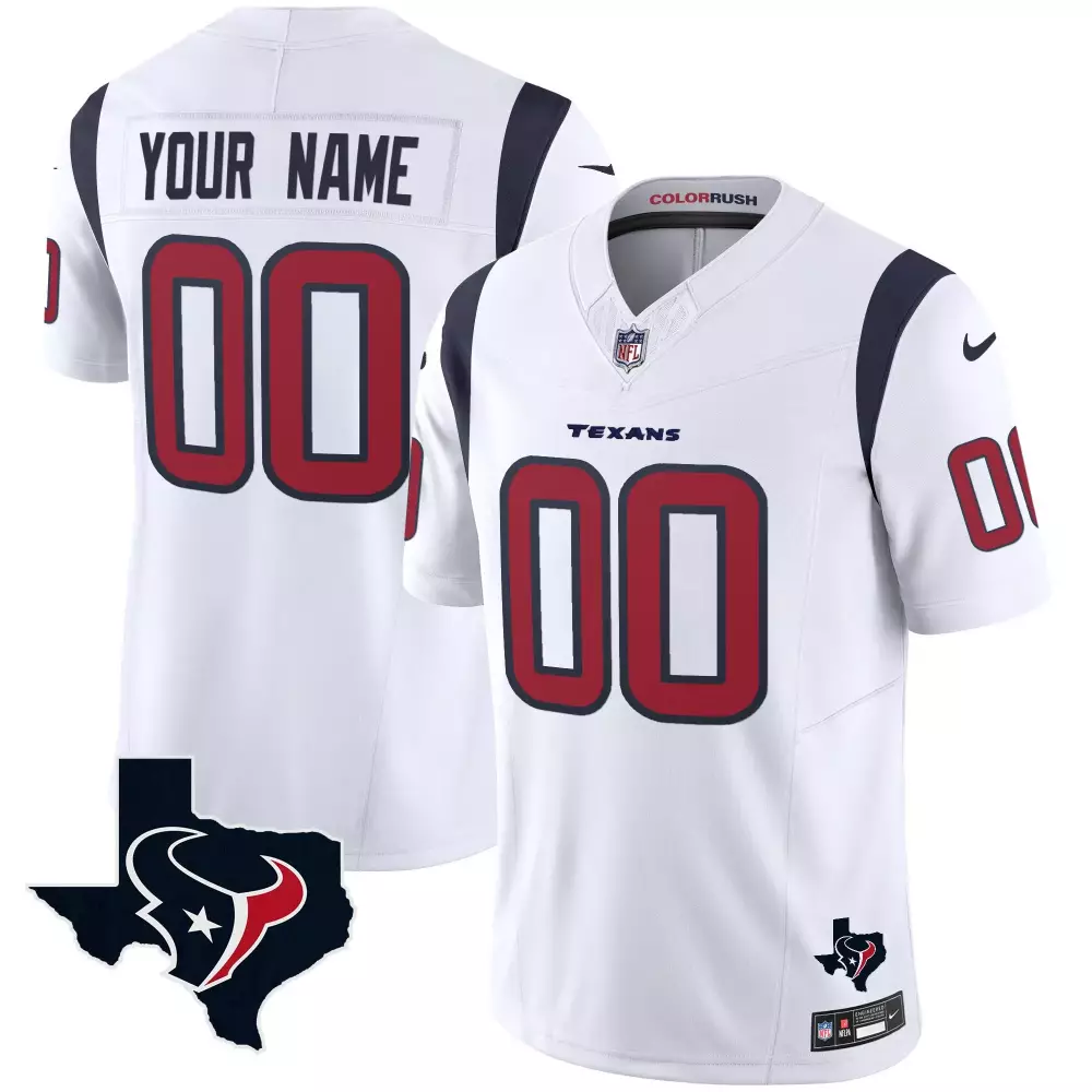 white men houston texans color rush legend vapor custom jersey v2 all stitched