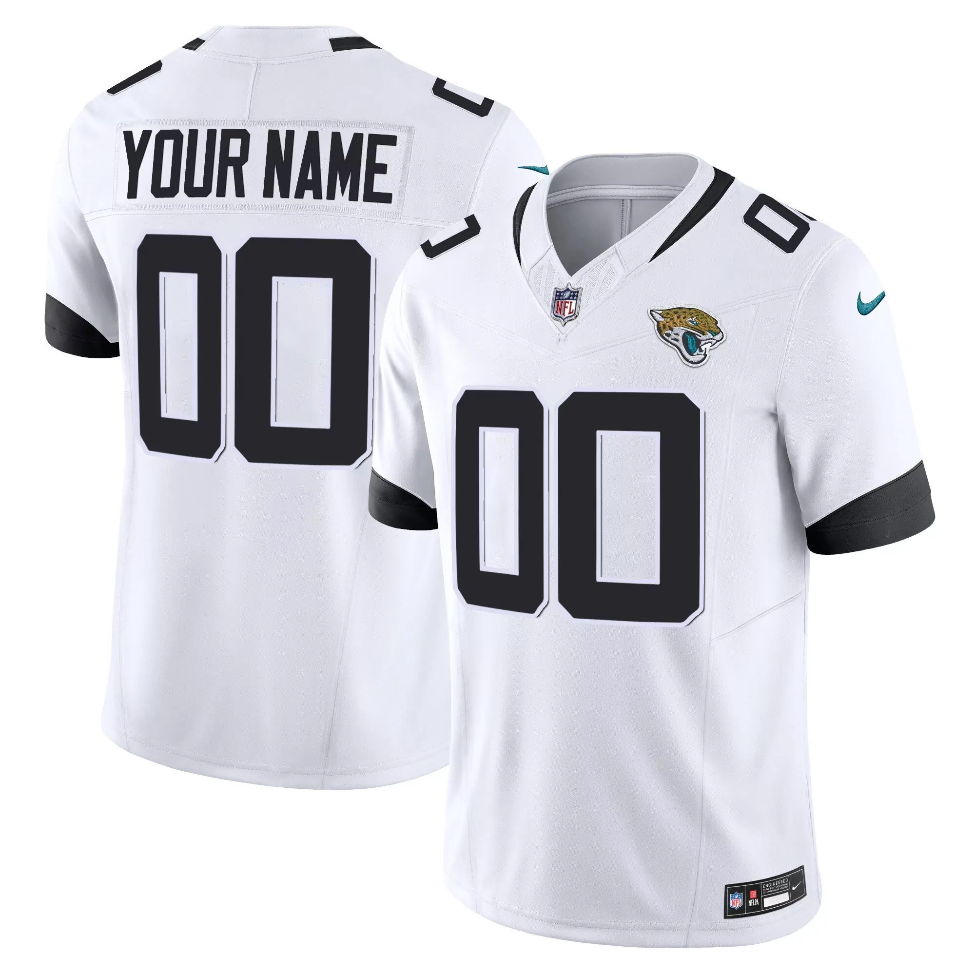 white men jacksonville jaguars throwback vapor limited custom jersey all stitched