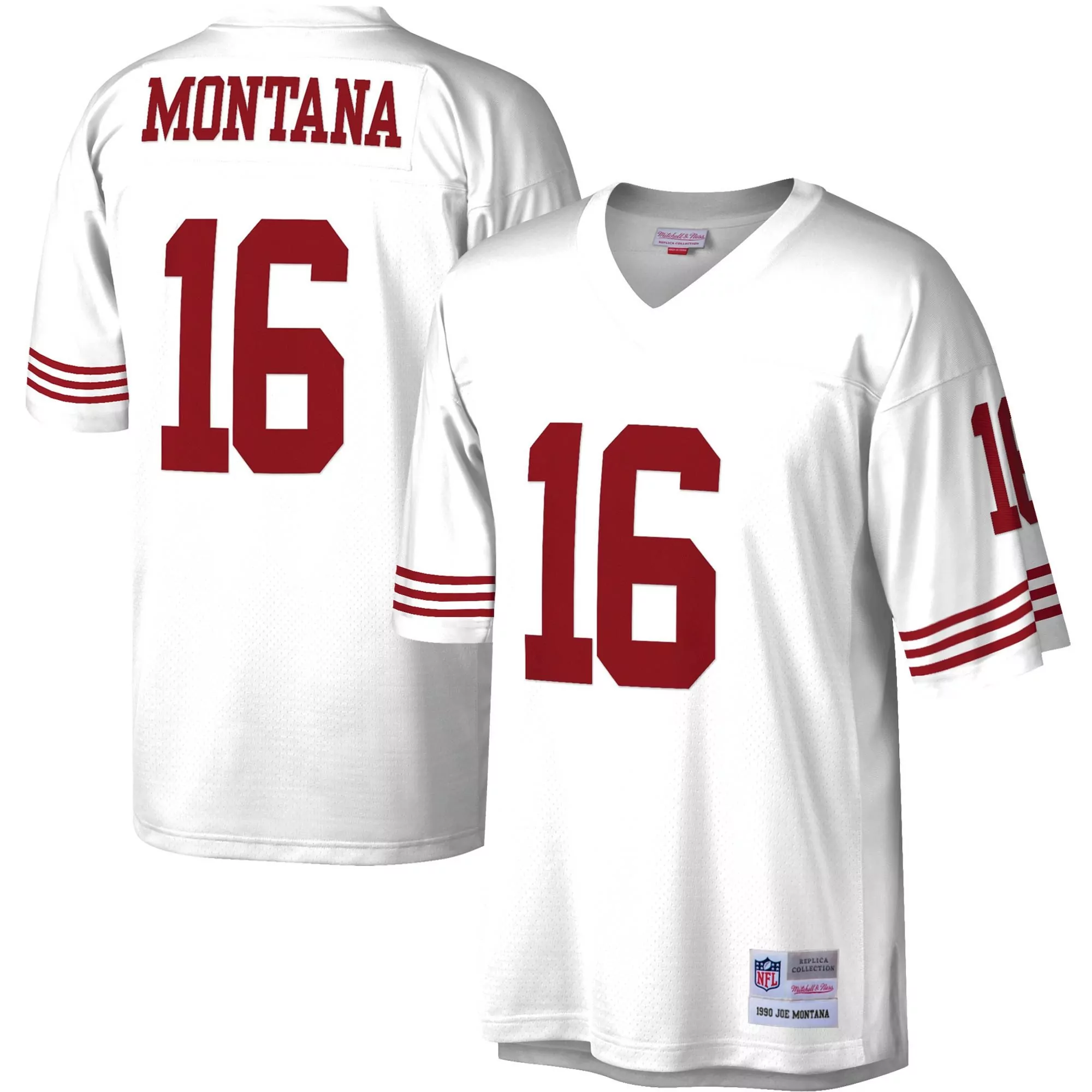 white men joe montana san francisco 49ers jersey