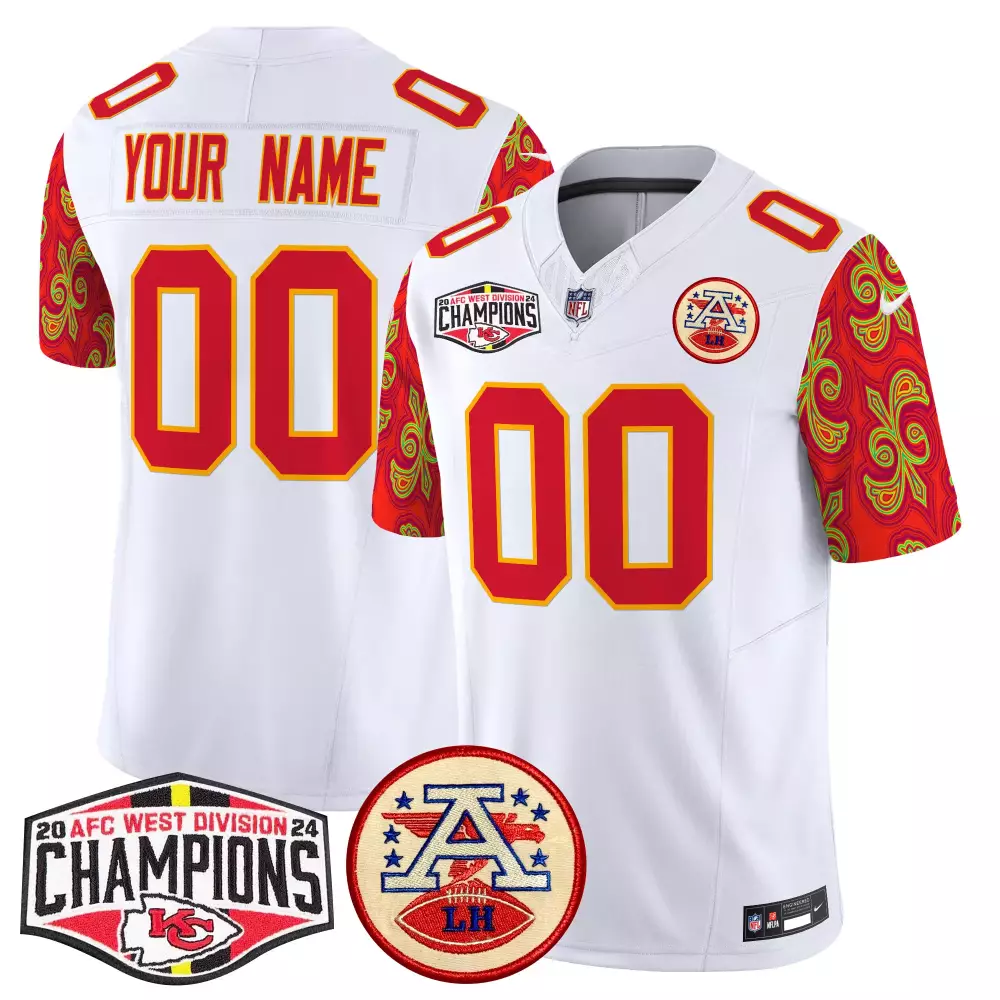 white men kansas city chiefs super bowl lix patch vapor limited custom jersey all stitched