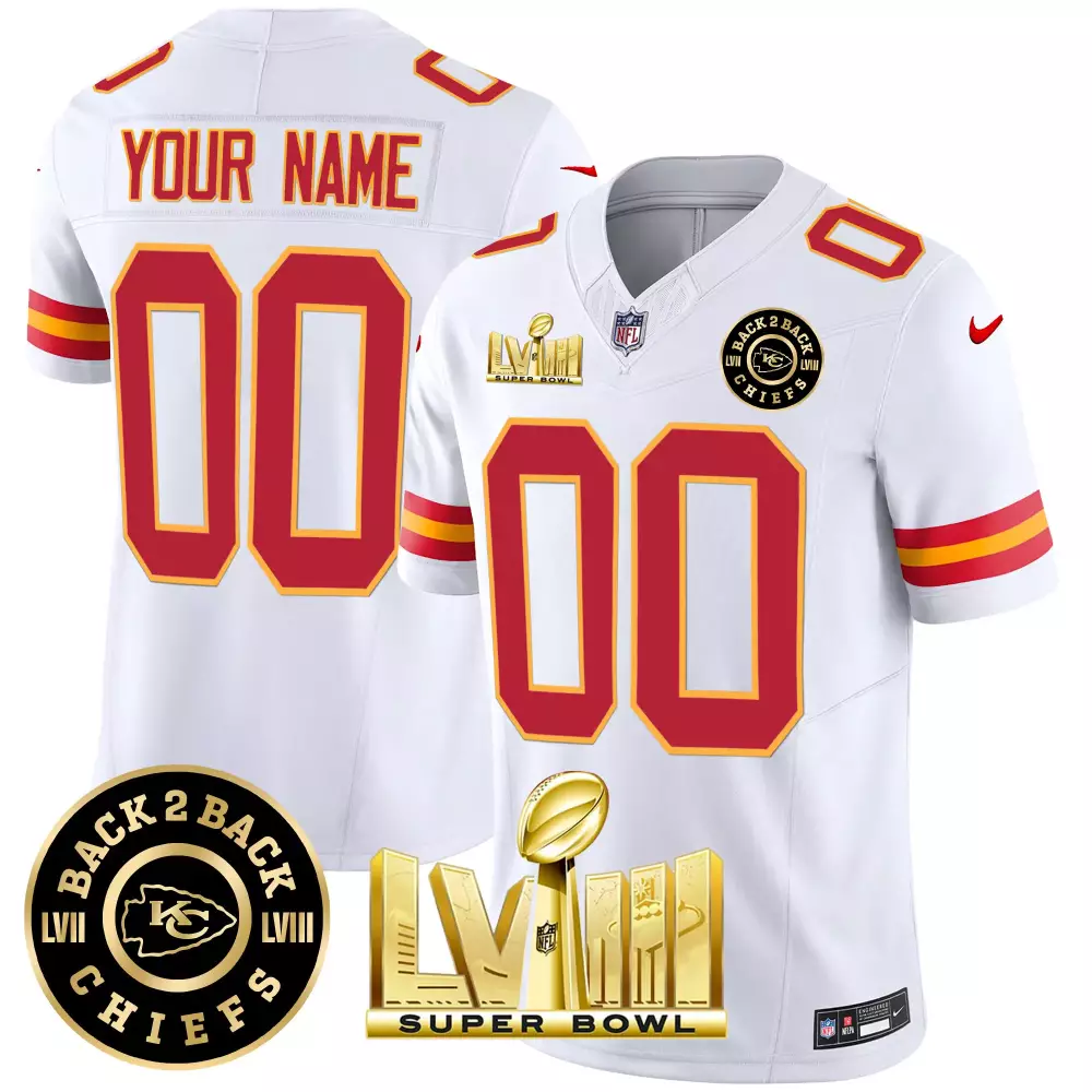 white men kansas city chiefs super bowl lix patch vapor limited custom jersey all stitched