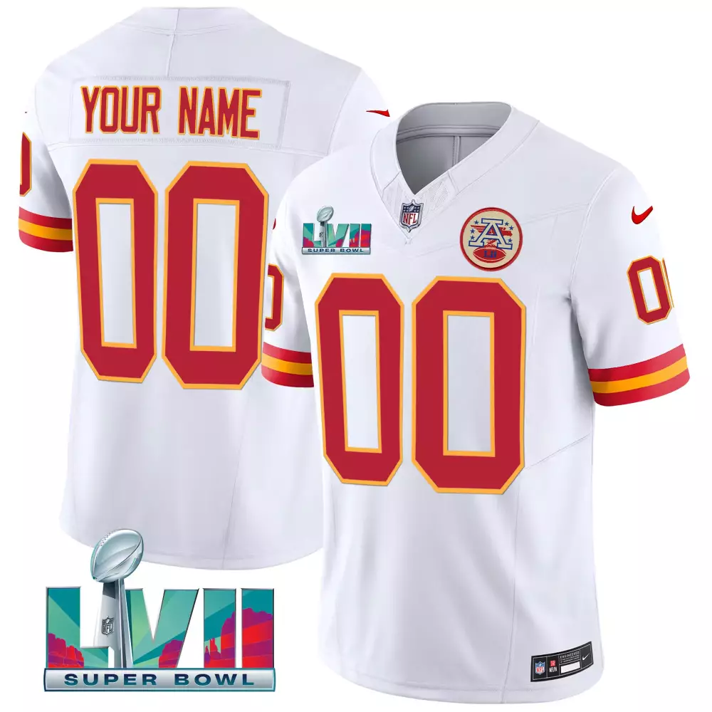 white men kansas city chiefs super bowl lviii patch vapor custom jersey all stitched