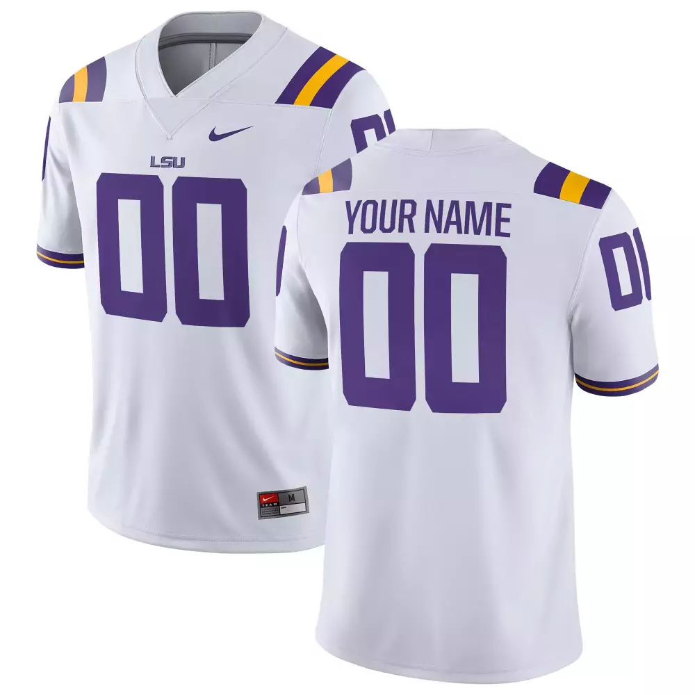 white men lsu tigers 2023 national champions gold flex custom jersey all stitched