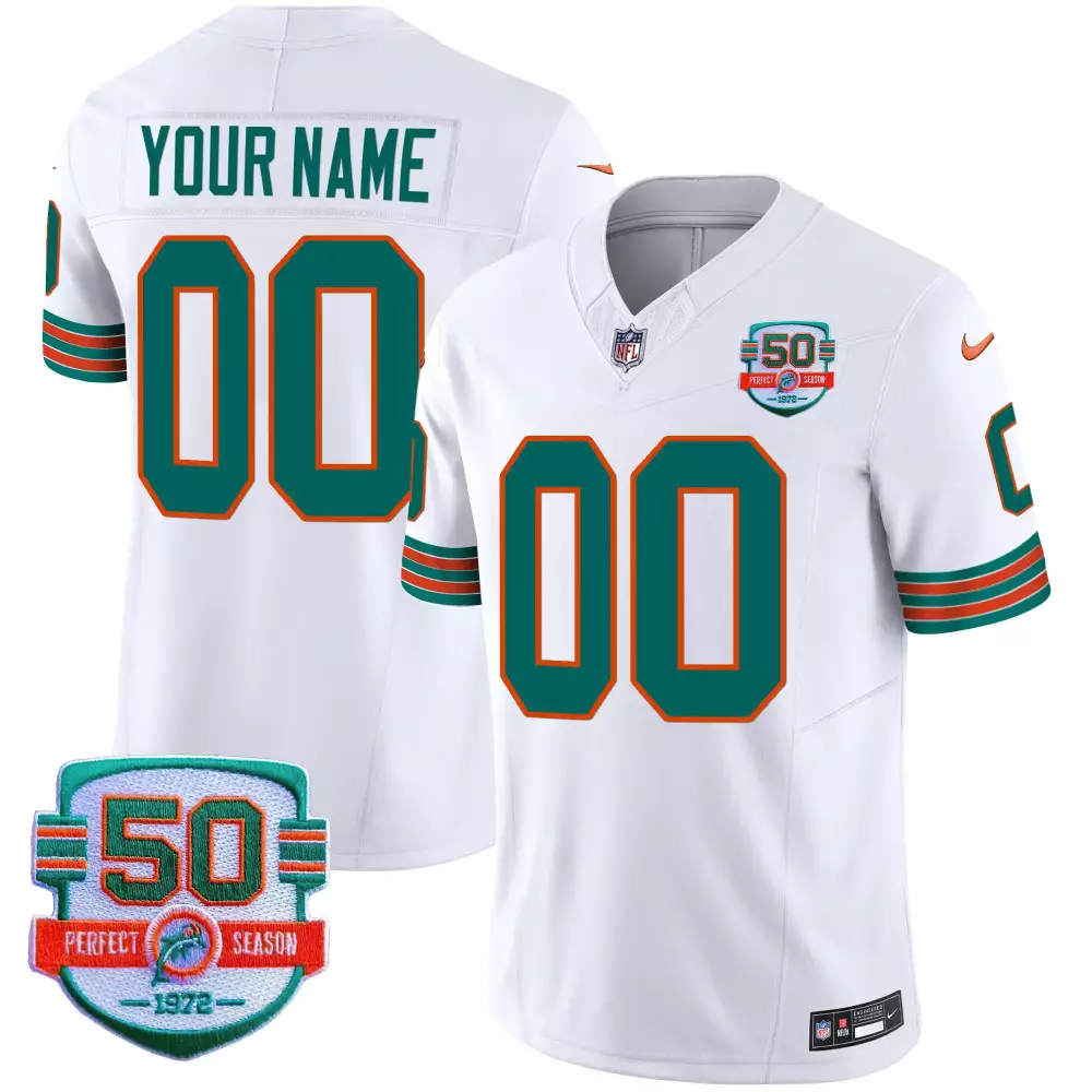 white men miami dolphins throwback vapor custom jersey all stitched