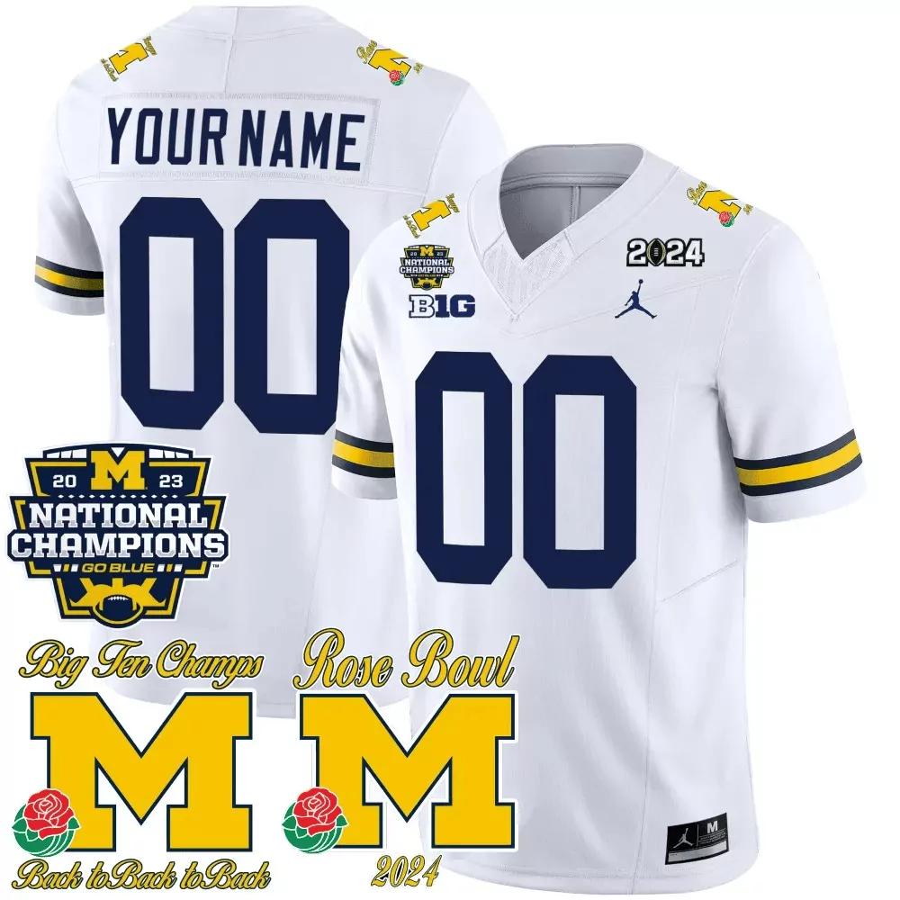 white men michigan wolverines 2023 national champions patch vapor custom jersey v2 all stitched