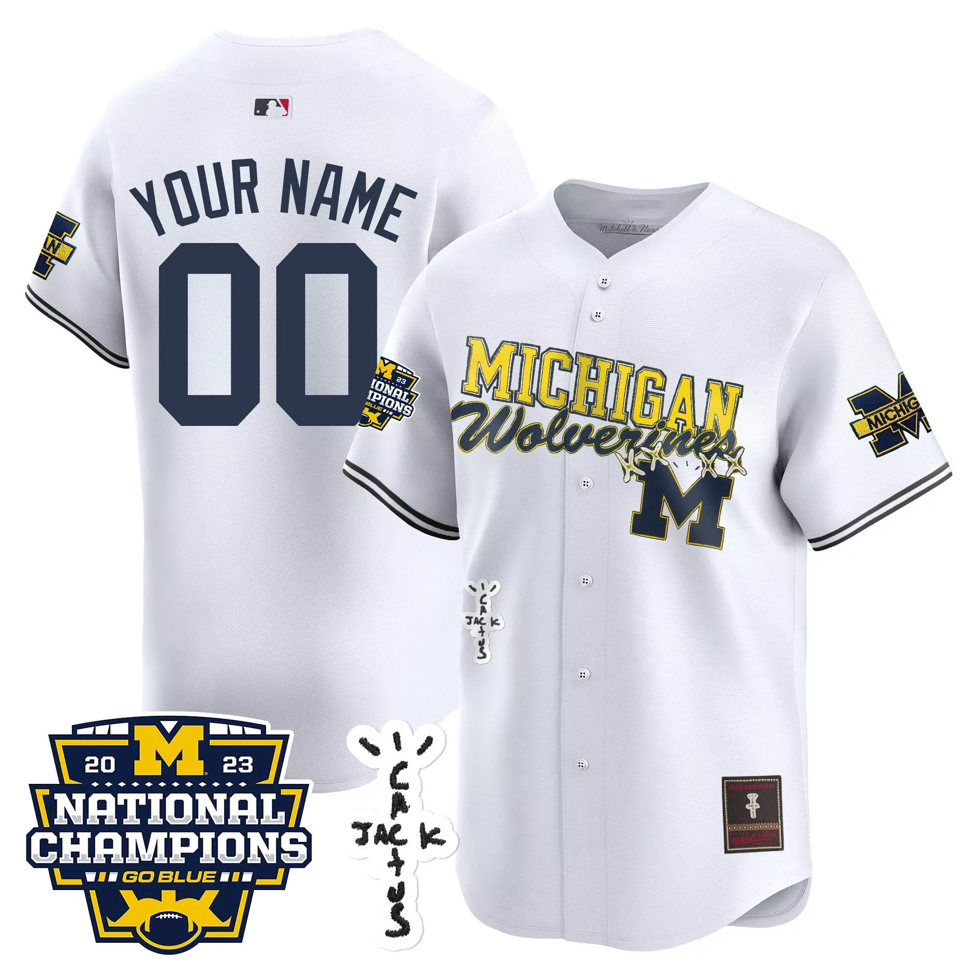 white men michigan wolverines 2023 special custom jersey all stitched