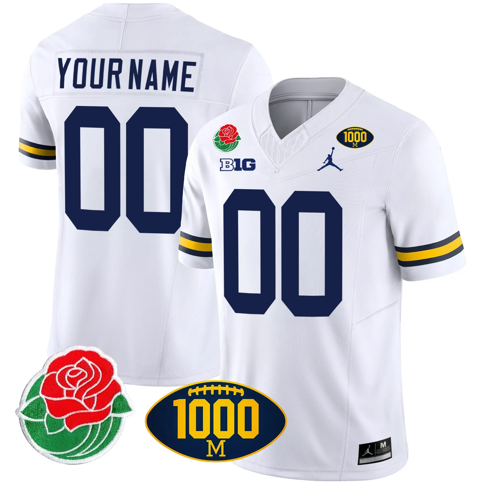 white men michigan wolverines cfp 2023 national champions patch vapor custom jersey all stitched