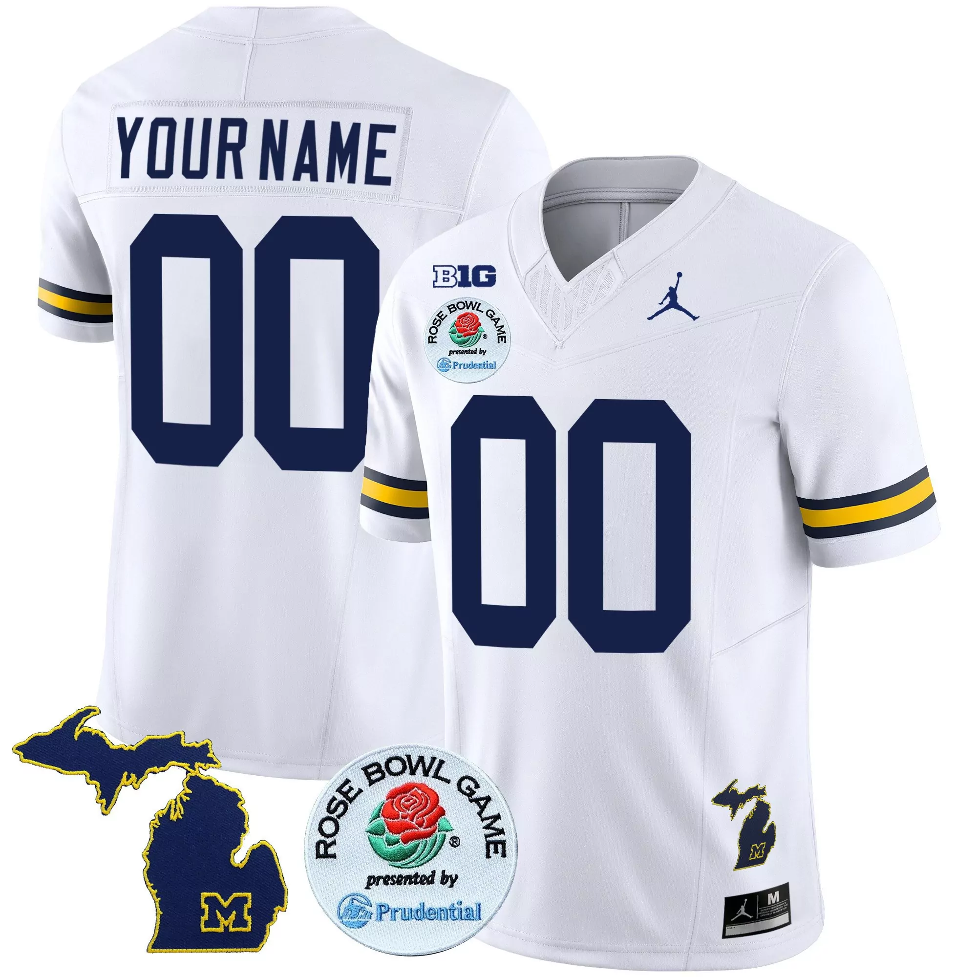 white men michigan wolverines cfp 2023 national champions patch vapor custom jersey all stitched