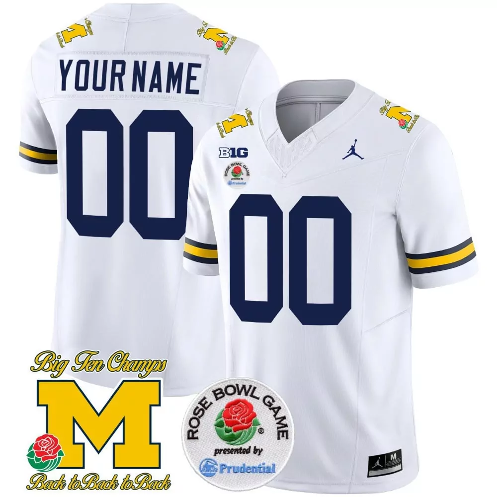 white men michigan wolverines rose bowl patch vapor limited jersey all stitched