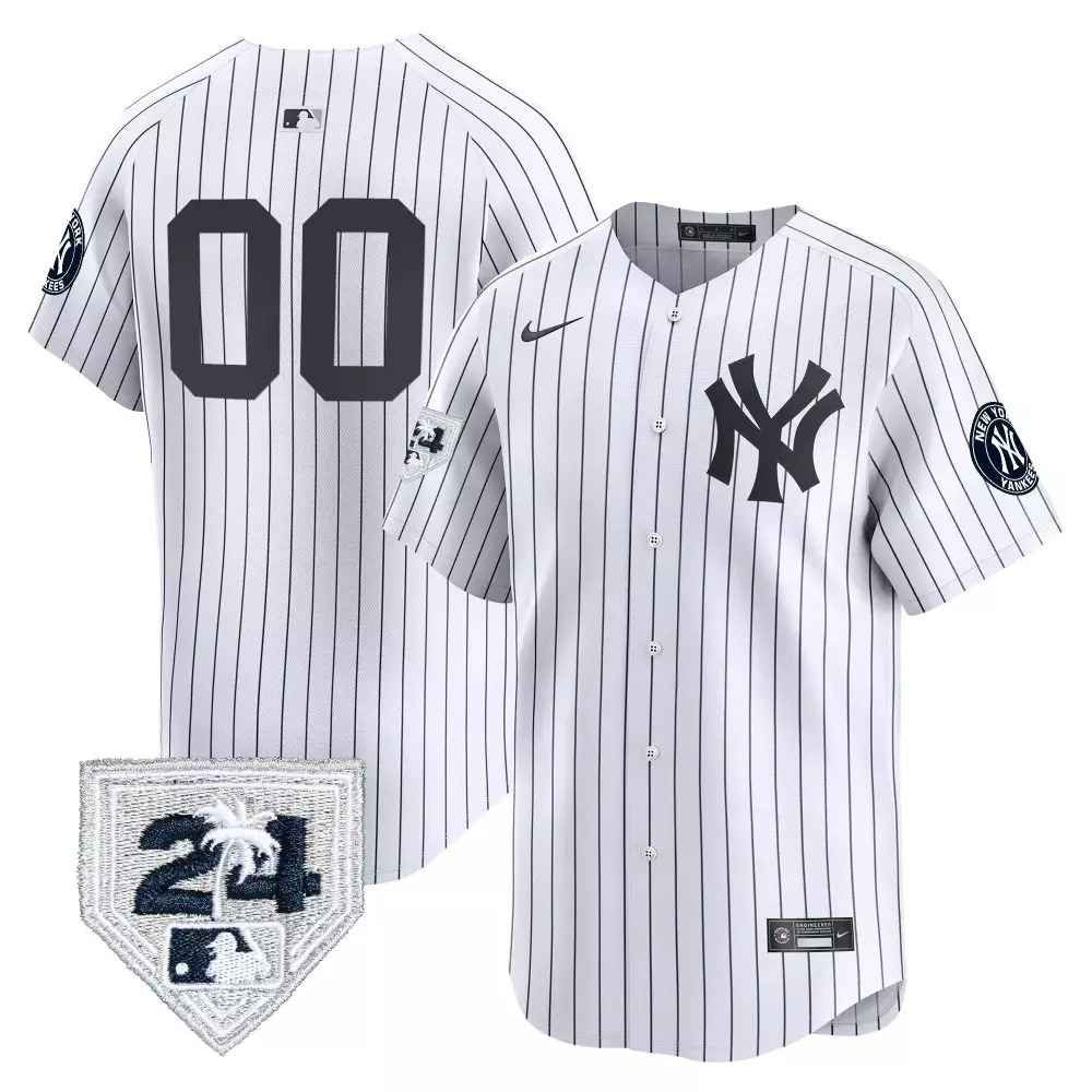white men new york yankees 2024 spring training patch vapor premier limited custom jersey v2 all stitched