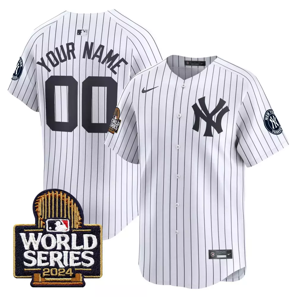 white men new york yankees 2024 world series vapor premier limited custom jersey all stitched