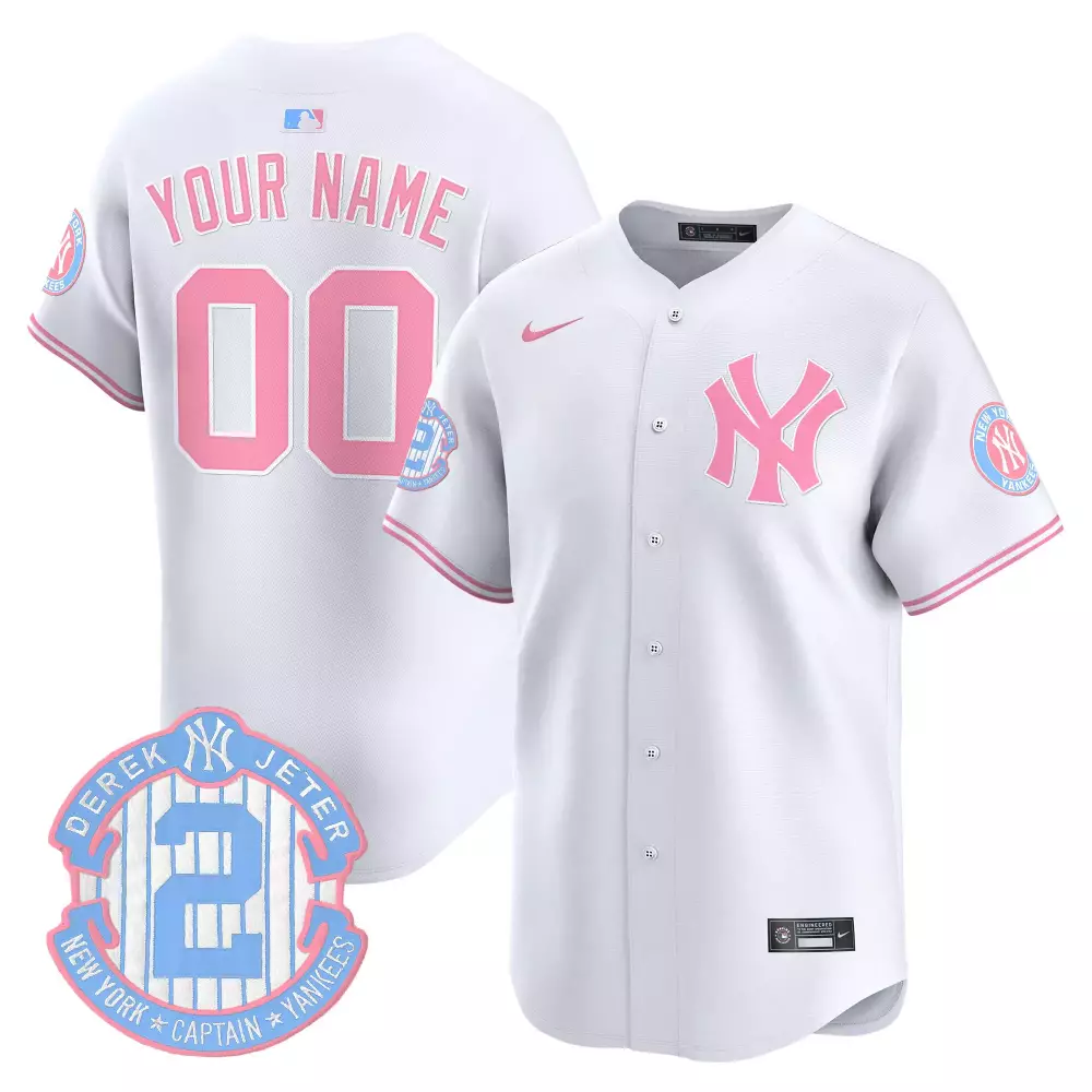 white men new york yankees bubblegum pink vapor premier limited custom jersey all stitched