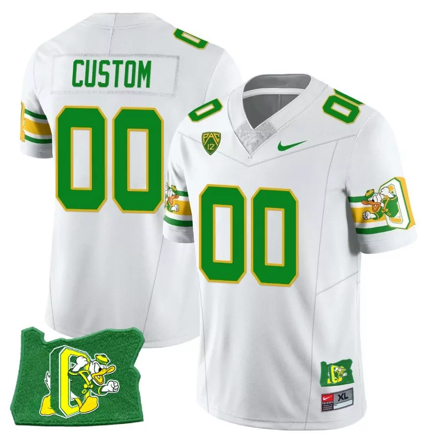 white men oregon ducks ducks mighty oregon ducks 1984 throwback custom jersey v1 oregon ducks state stitched
